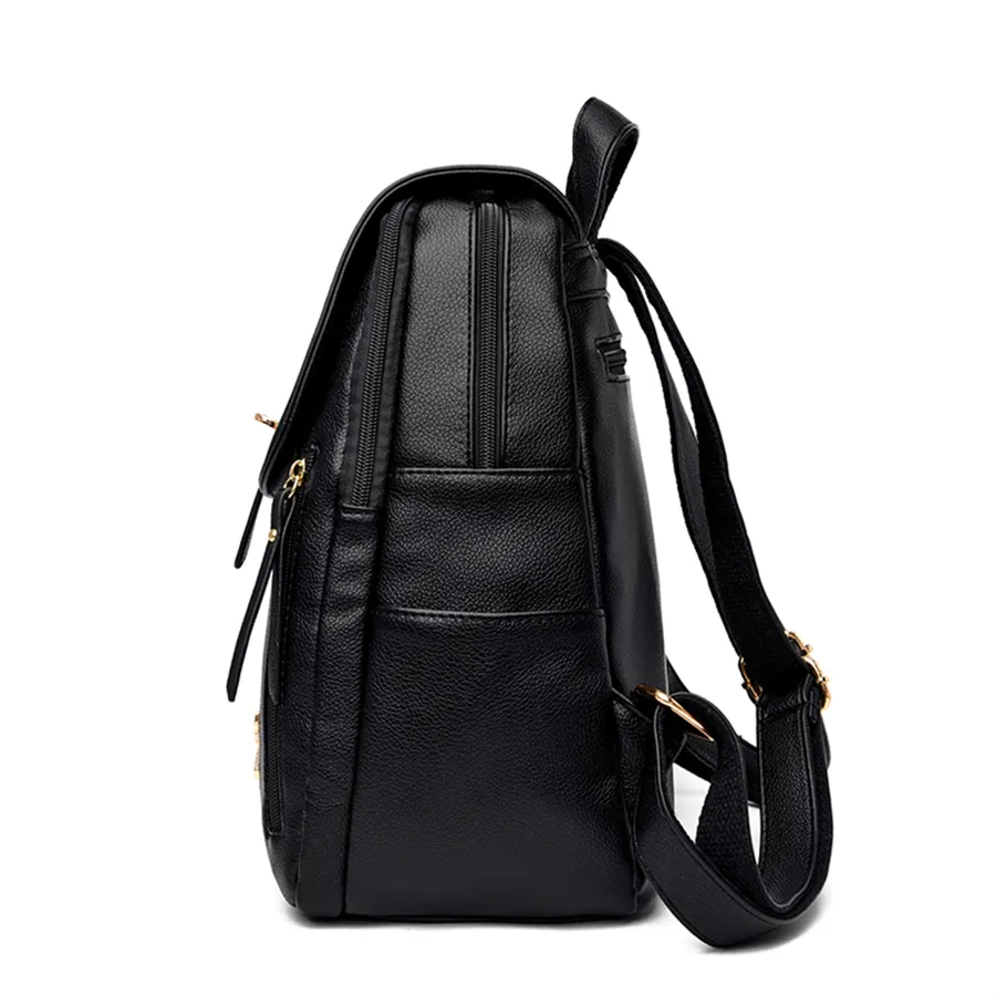 Mochila Feminina de Couro Legítimo Zira