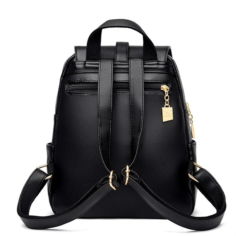 Mochila Feminina de Couro Legítimo Zira