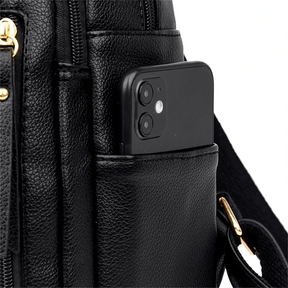 Mochila Feminina de Couro Legítimo Zira