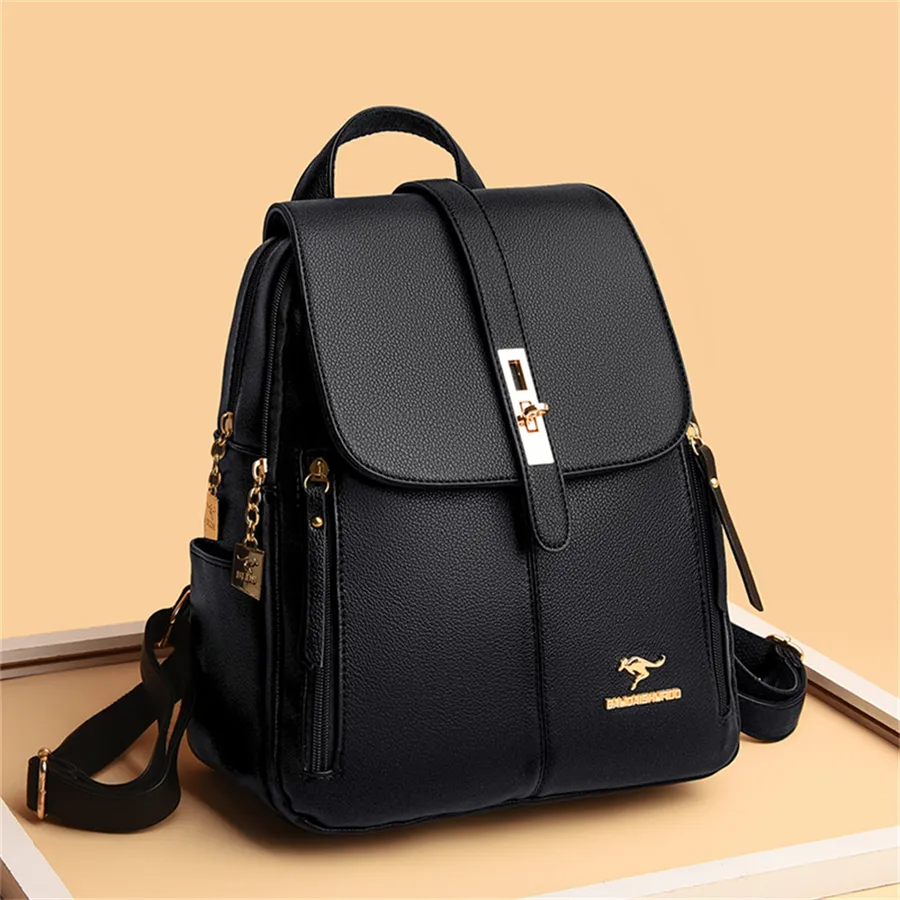Mochila Feminina de Couro Legítimo Zira