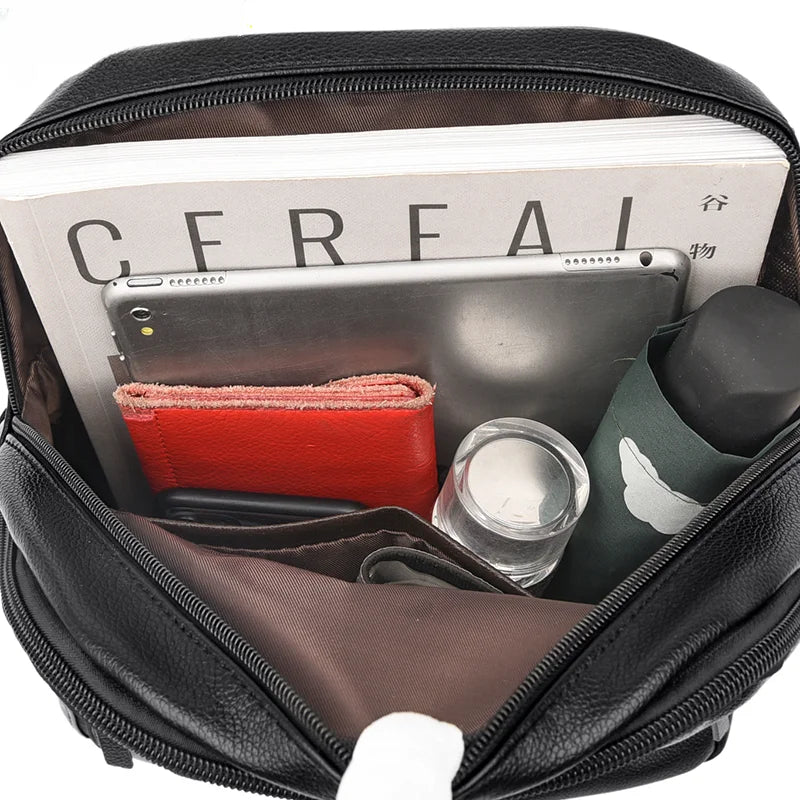 Mochila Feminina de Couro Legítimo Zira