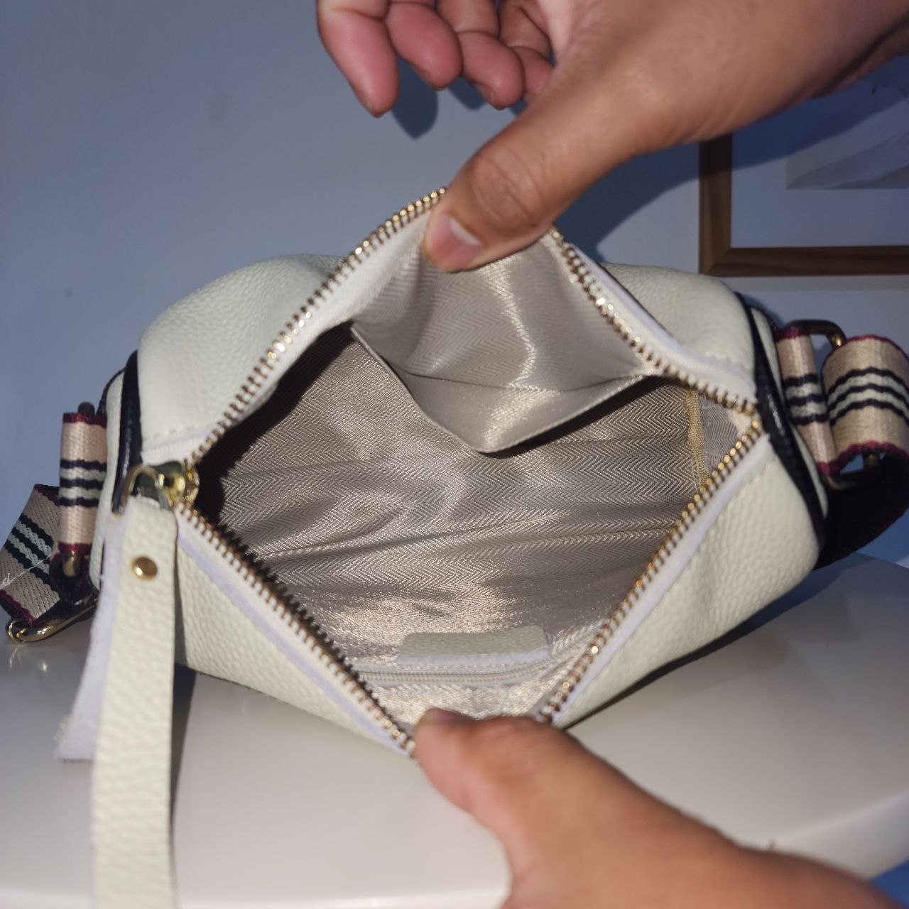 Bolsa Feminina de Couro Legítimo Rose